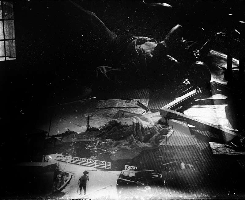 《アトリエの萬鉄五郎、1911年の小石川、2014年の土沢》ピンホールカメラによる撮影、インクジェットプリント、2014年