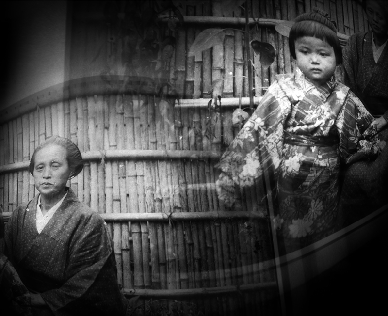 《1914年の祖母と少女、屋外で》ピンホールカメラによる撮影、インクジェットプリント、2014年